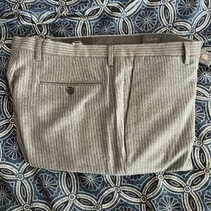 Banana Republic Tessuto Marzotto Wool Dress Pant Gray Pinstripe